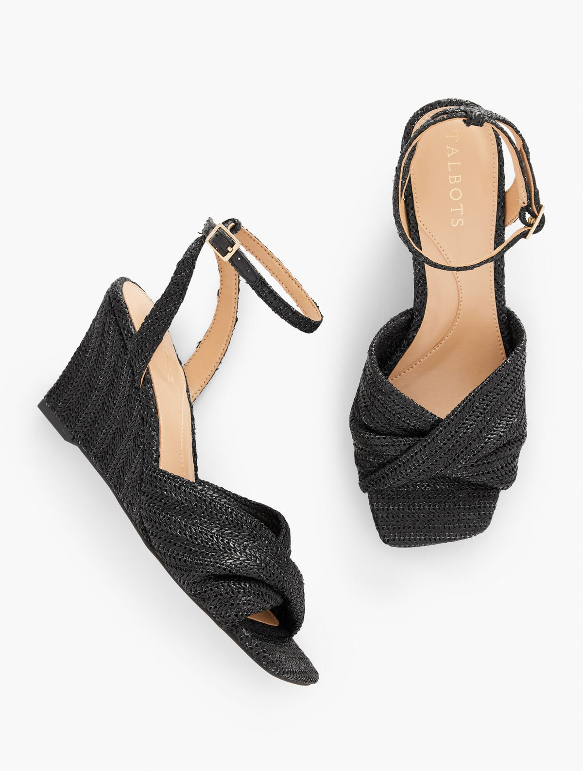 ANYA TWIST RAFFIA WEDGES