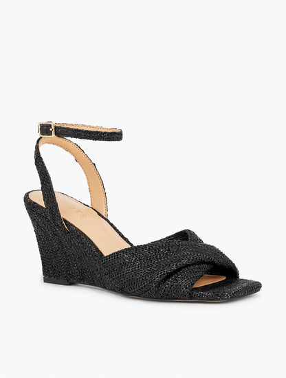 ANYA TWIST RAFFIA WEDGES