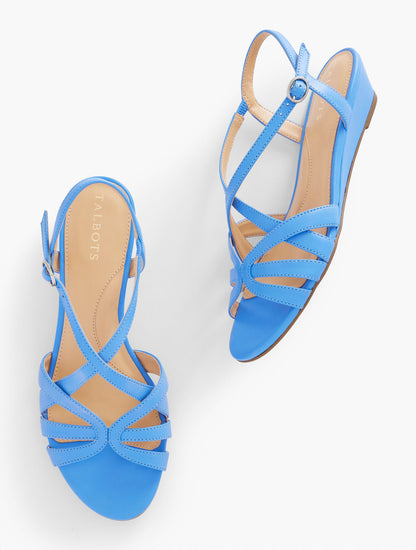 CAPRI NAPPA WEDGE SANDALS - COLORS
