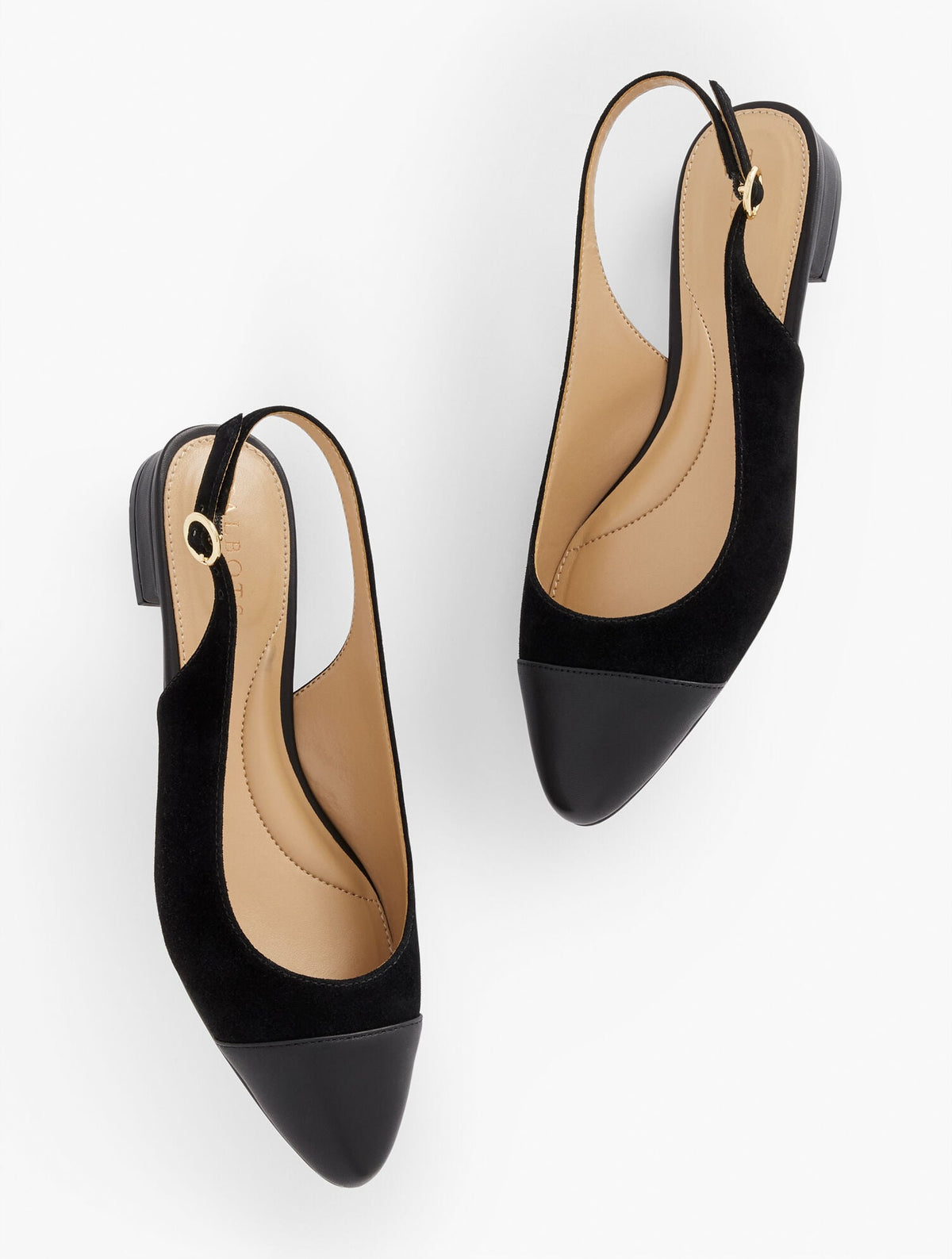 EDISON SUEDE NAPPA SLINGBACK FLATS