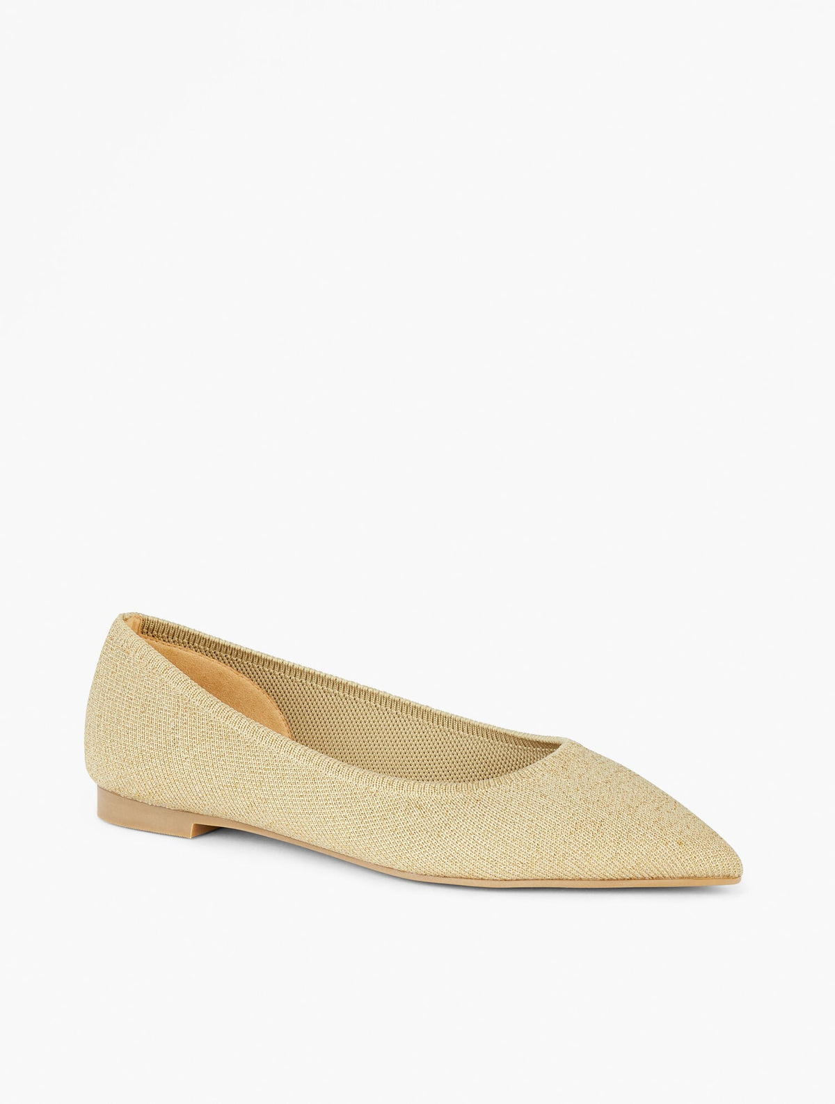 EDWIN METALLIC KNIT POINTED TOE FLATS