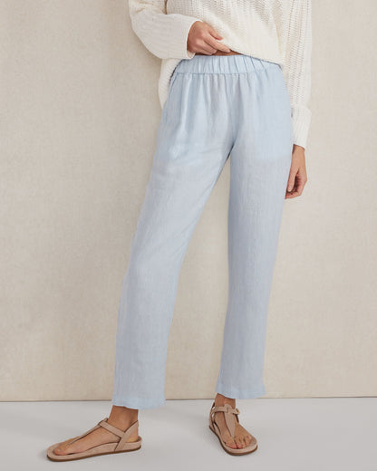 LINEN TAPERED PANTS