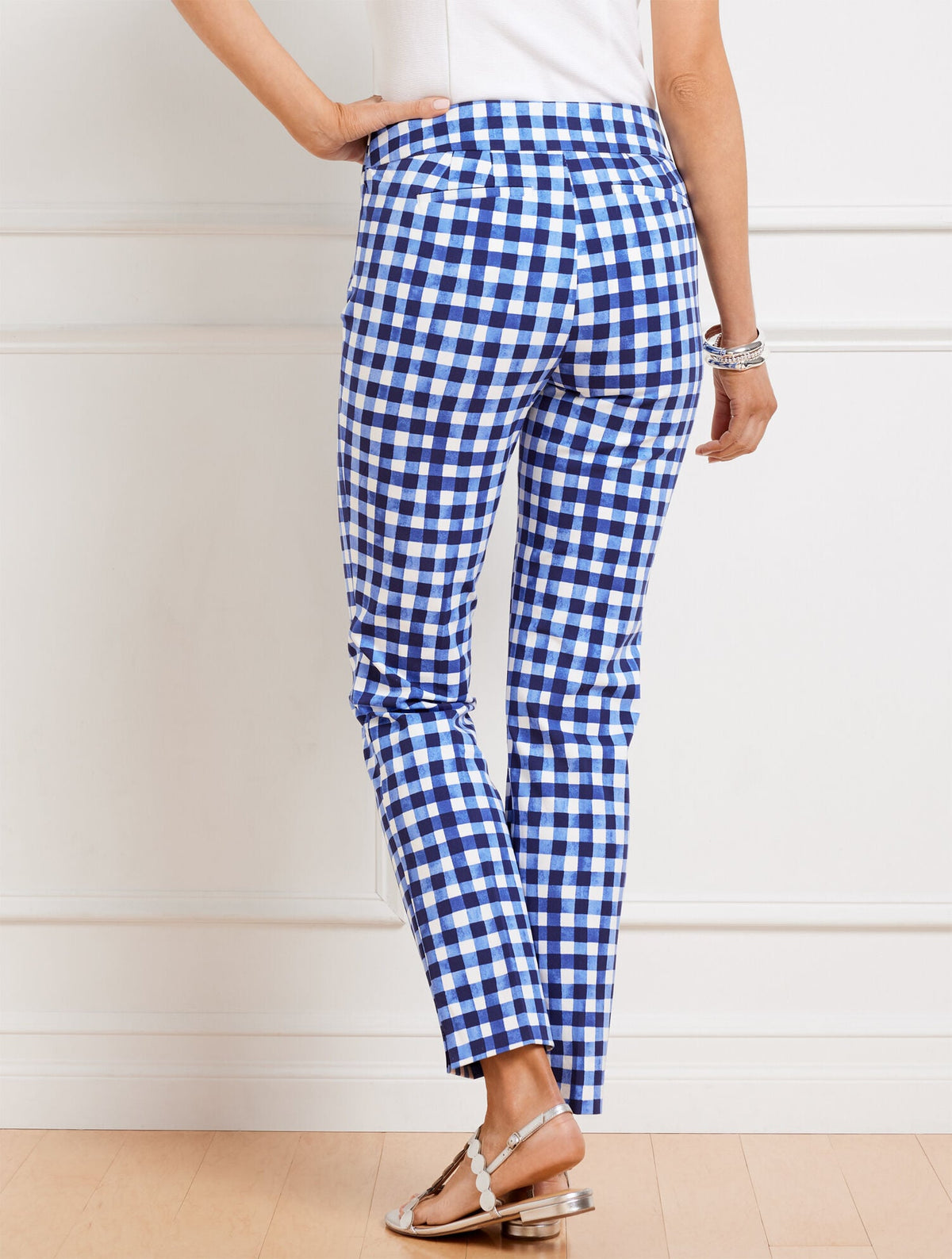 TALBOTS CHATHAM ANKLE PANTS - GINGHAM