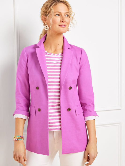 TEXTURED COTTON BLAZER