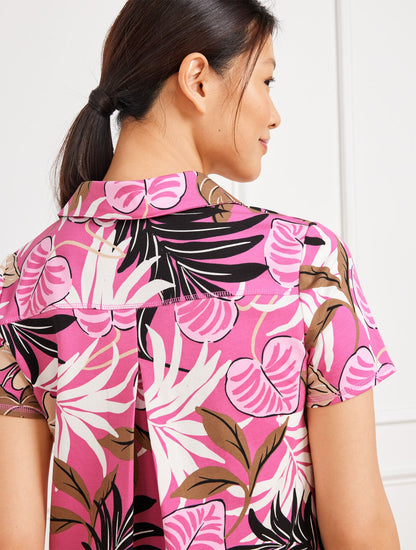SHORT SLEEVE POLO DRESS - BREEZY PALM