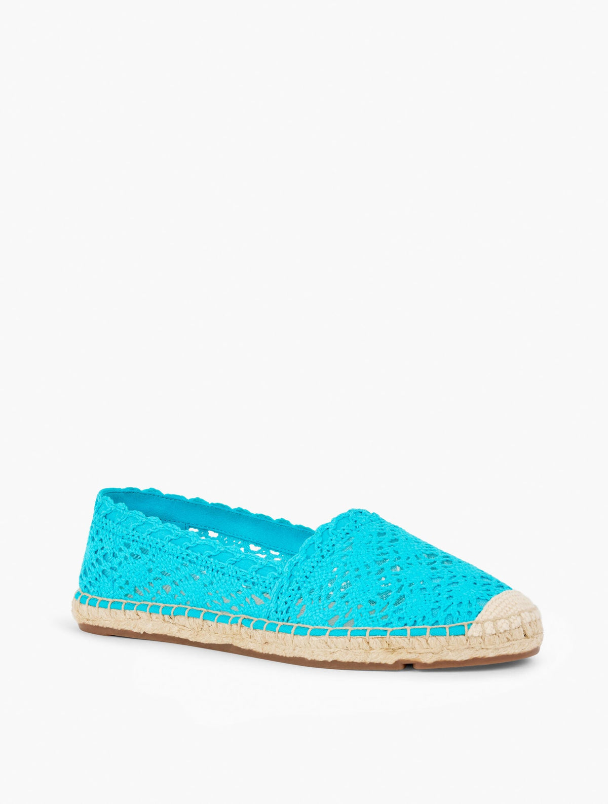 IZZY ESPADRILLE FLATS - FLORAL HONEYCOMB CROCHET