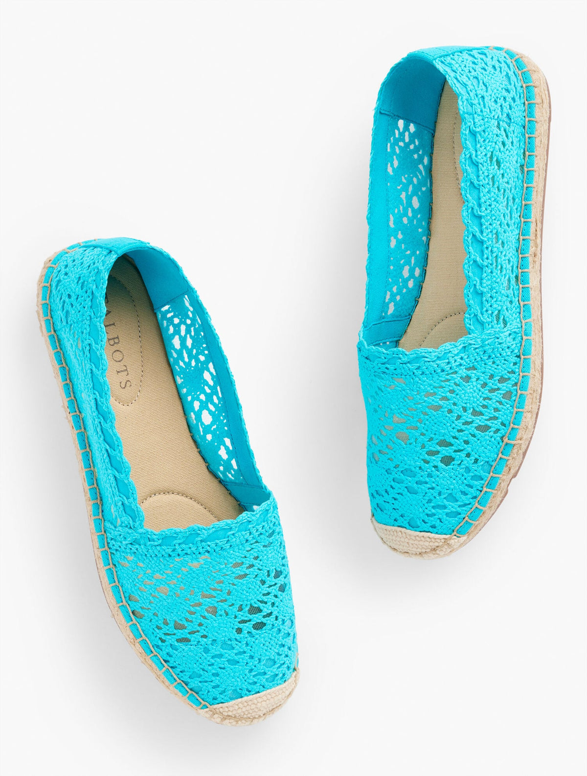 IZZY ESPADRILLE FLATS - FLORAL HONEYCOMB CROCHET