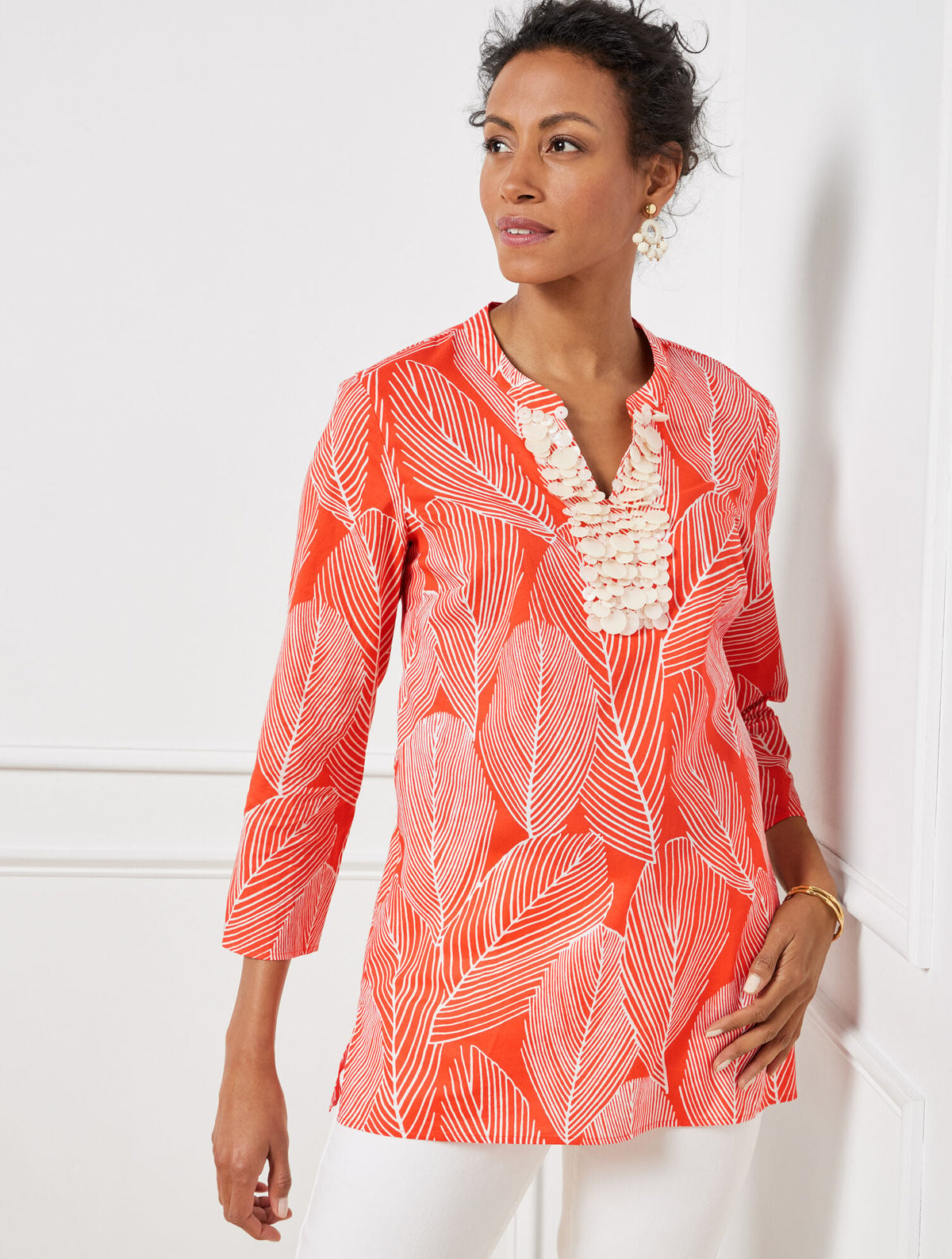EMBELLISHED PALM TUNIC