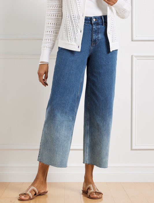 WIDE LEG CROP JEANS - HOFFMAN WASH
