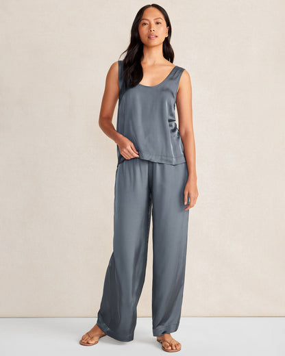 SILKY DRAWSTRING PANTS