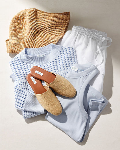 RAFFIA MULES