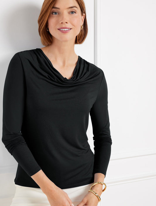 COWL-NECK TOP