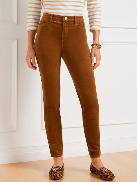 STRETCH CORDUROY LEGGINGS - SOLIDS
