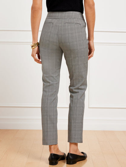 TALBOTS CHATHAM SLIM ANKLE PANTS - GLEN PLAID
