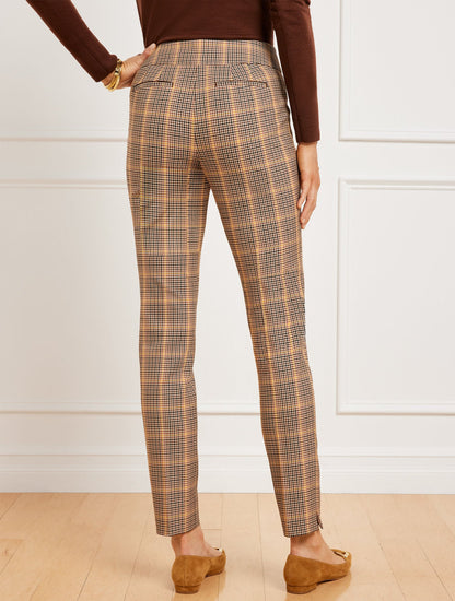 TALBOTS CHATHAM SLIM ANKLE PANTS - HAYSTACK PLAID