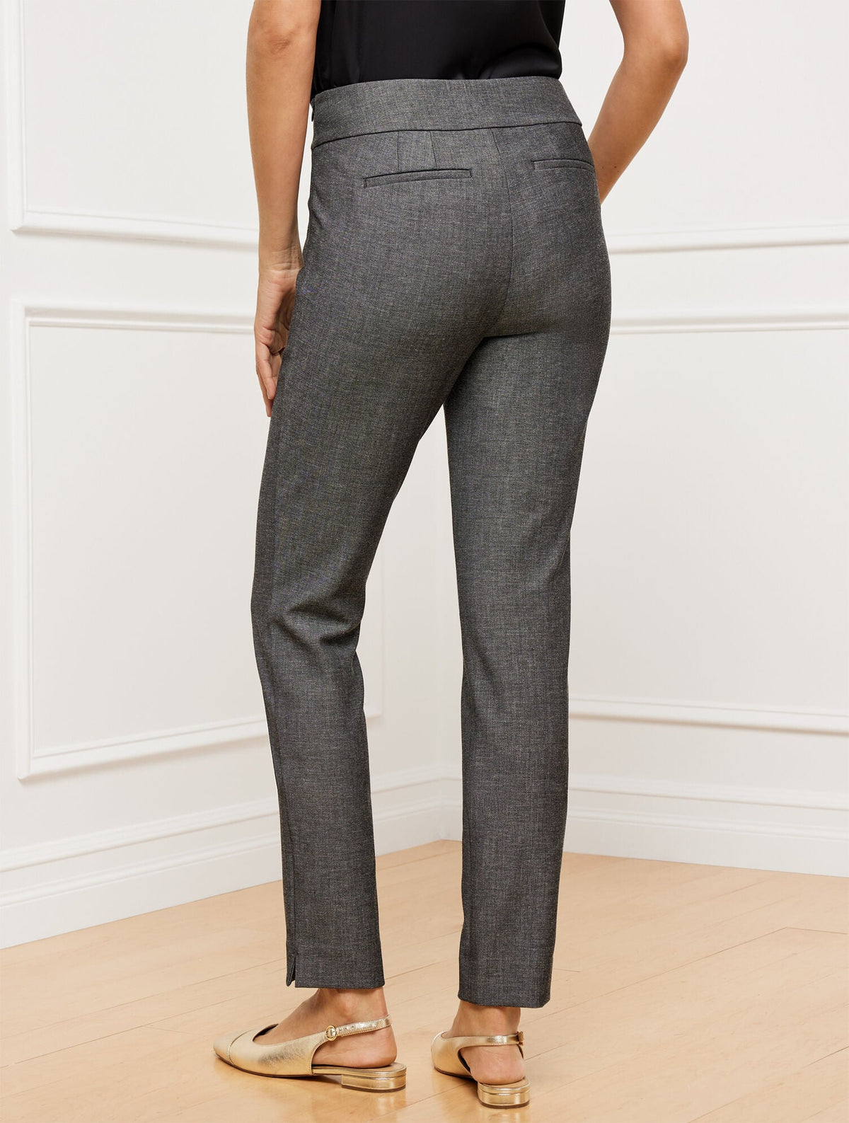 TALBOTS CHATHAM SLIM ANKLE PANTS - SHARKSKIN