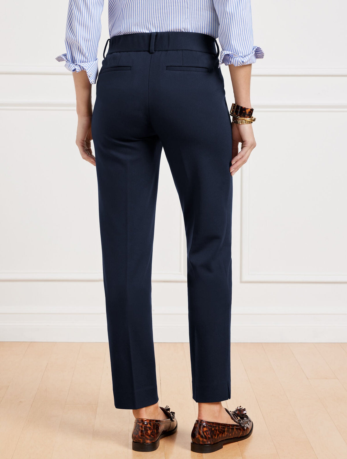 TALBOTS HAMPSHIRE STRAIGHT ANKLE PANTS - PONTE