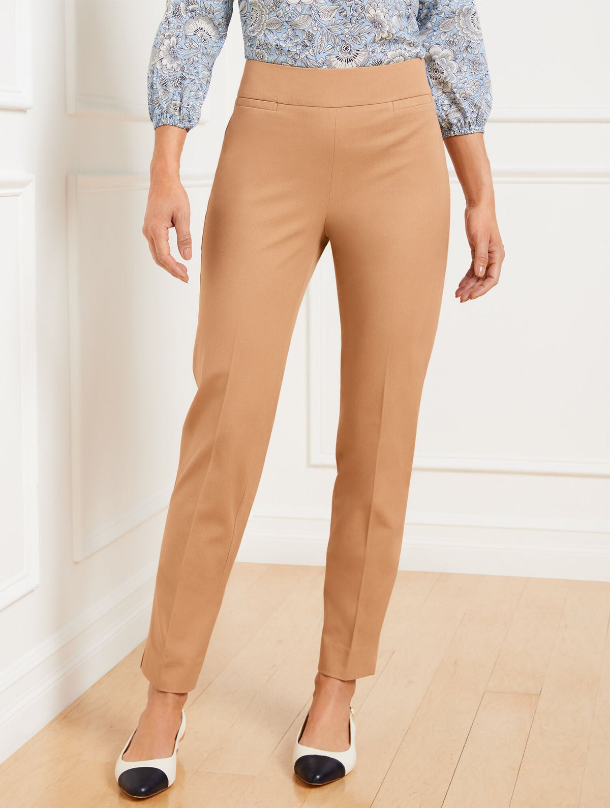 TALBOTS CHATHAM SLIM LEG ANKLE PANTS - CURVY FIT