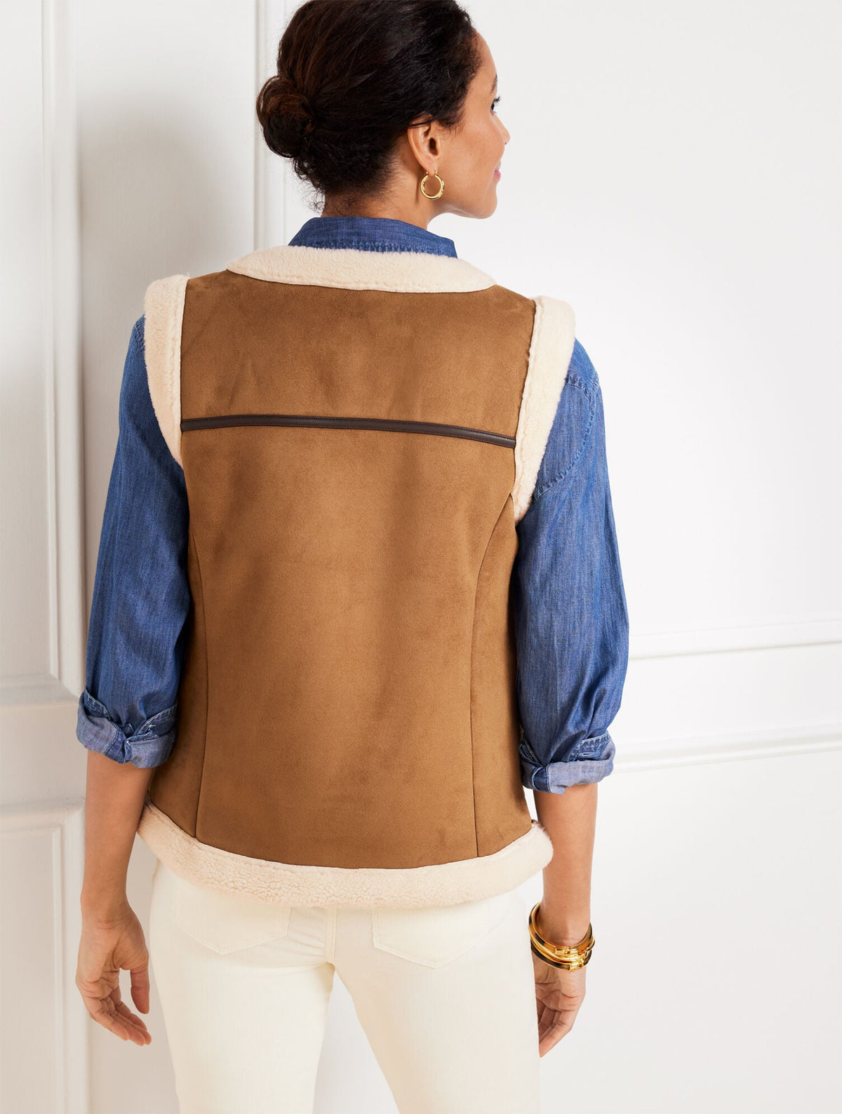 FAUX SHEARLING VEST