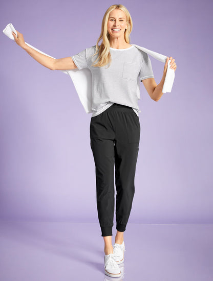 LIGHTWEIGHT WOVEN STRETCH JOGGERS