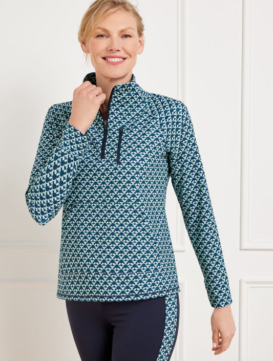 OUT & ABOUT HALF-ZIP PULLOVER - FASCINATING SCALLOP