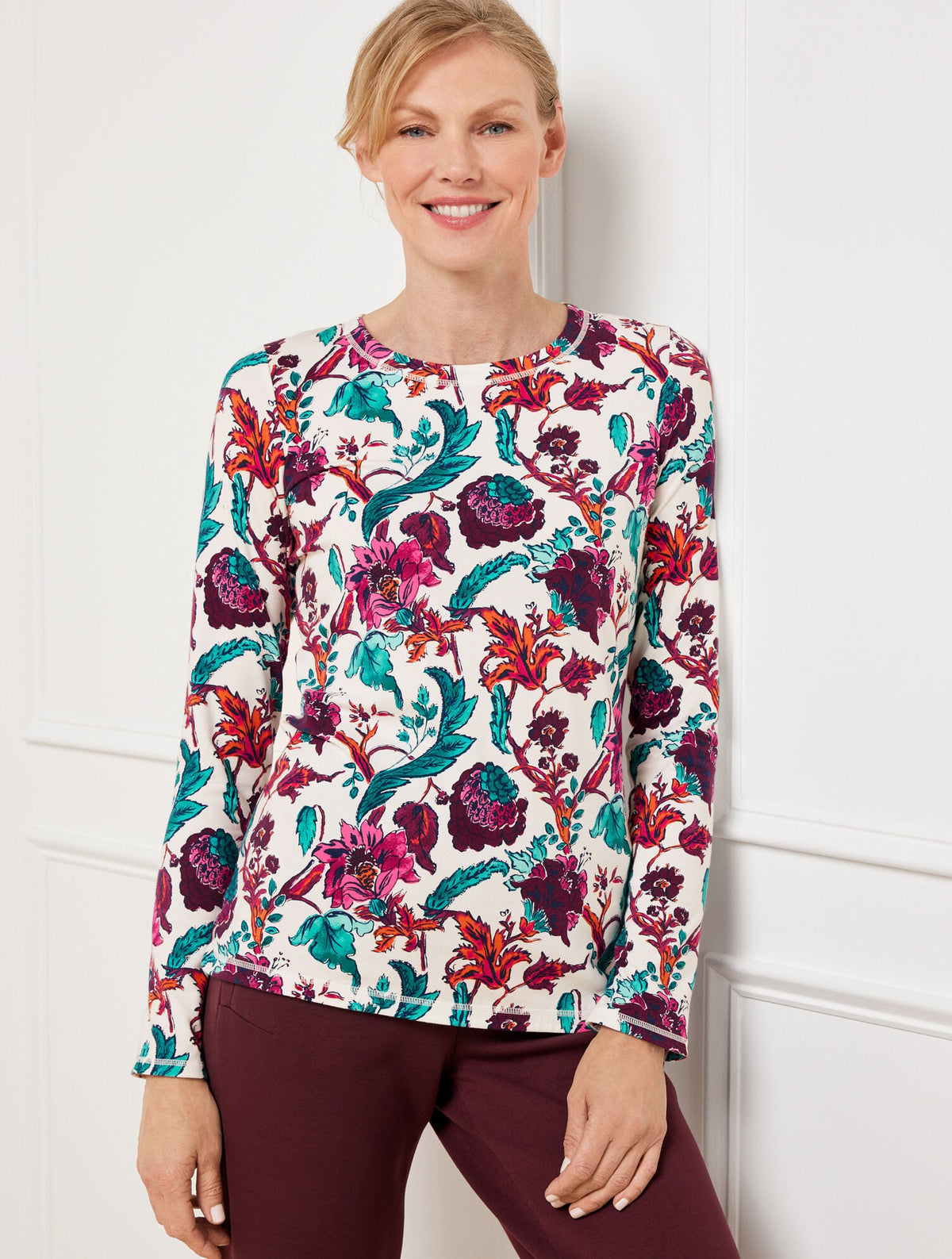 SUPERSOFT JERSEY LONG SLEEVE TEE – POETIC FLORAL