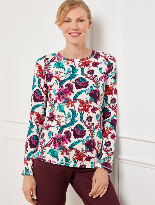 SUPERSOFT JERSEY LONG SLEEVE TEE – POETIC FLORAL