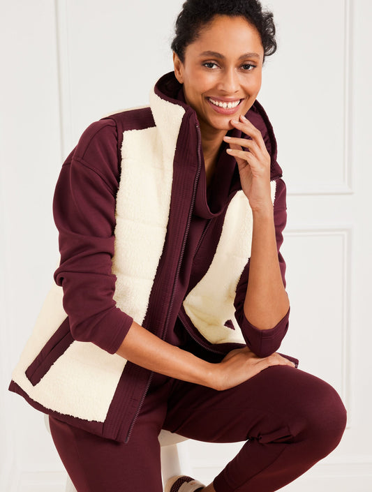 REVERSIBLE SHERPA PUFFER VEST
