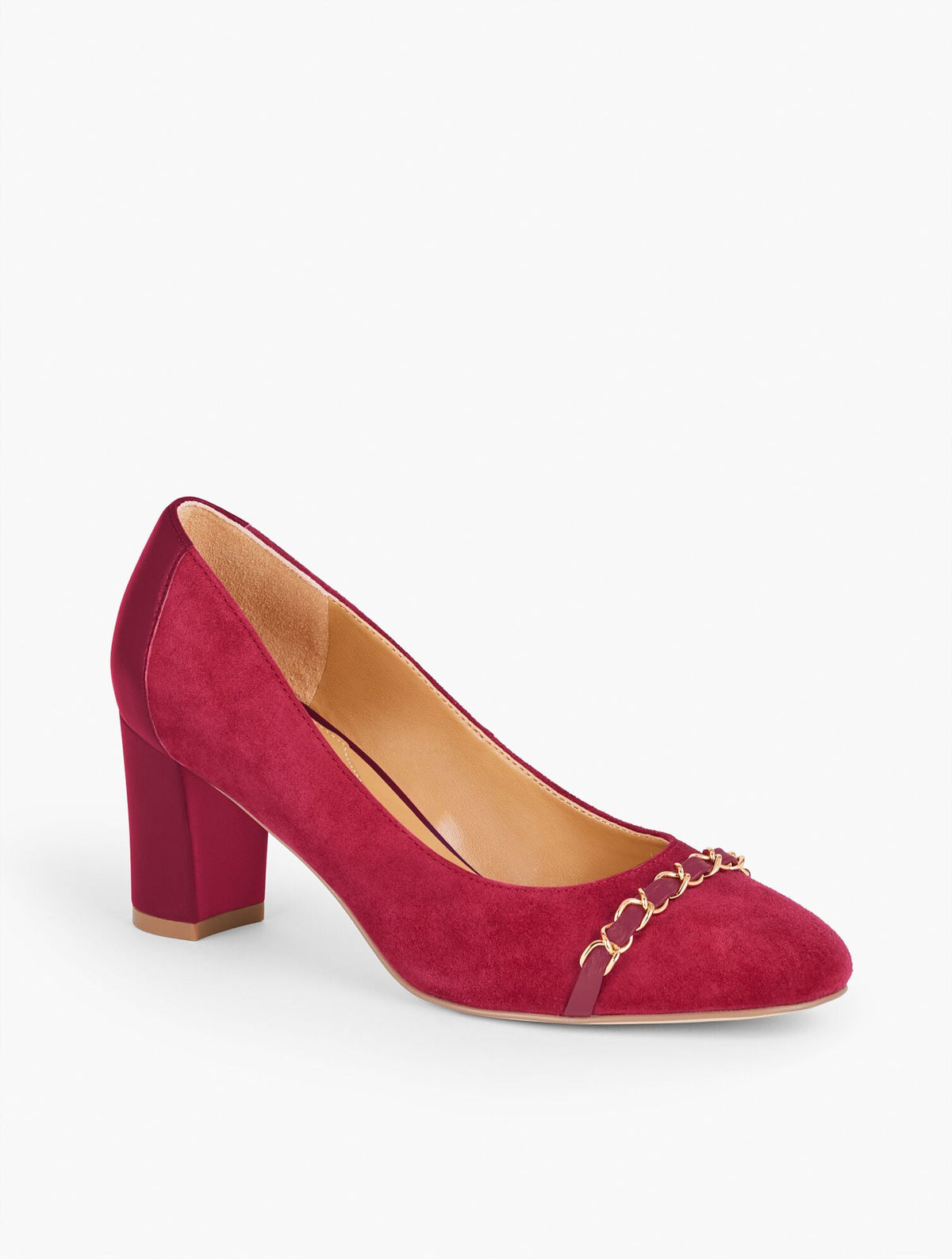 ELLERY CHAIN BLOCK HEEL PUMPS