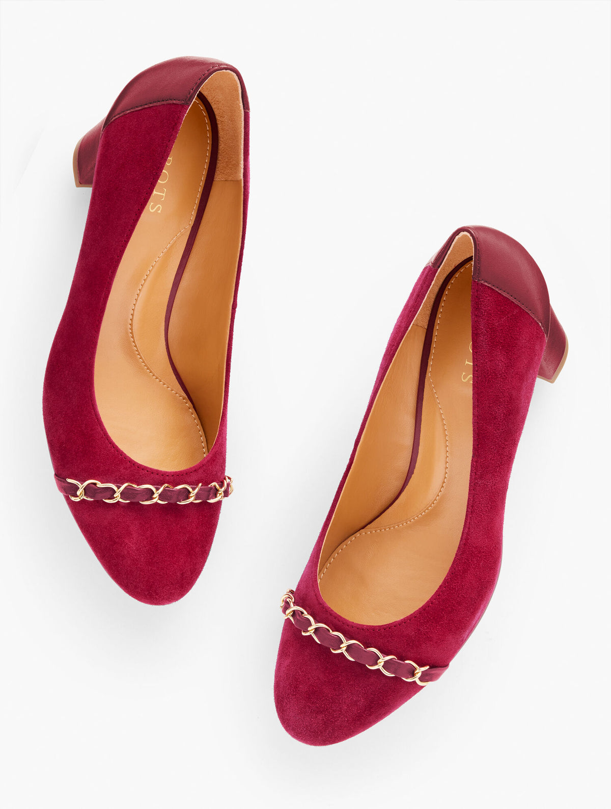 ELLERY CHAIN BLOCK HEEL PUMPS