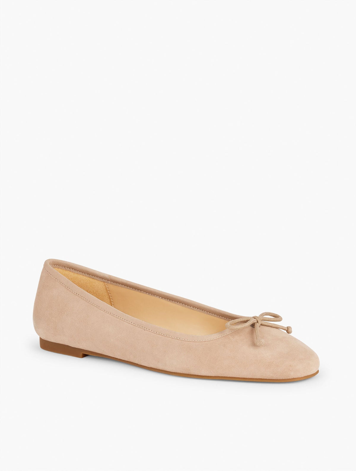 TINSLEY BOW SUEDE BALLET FLATS