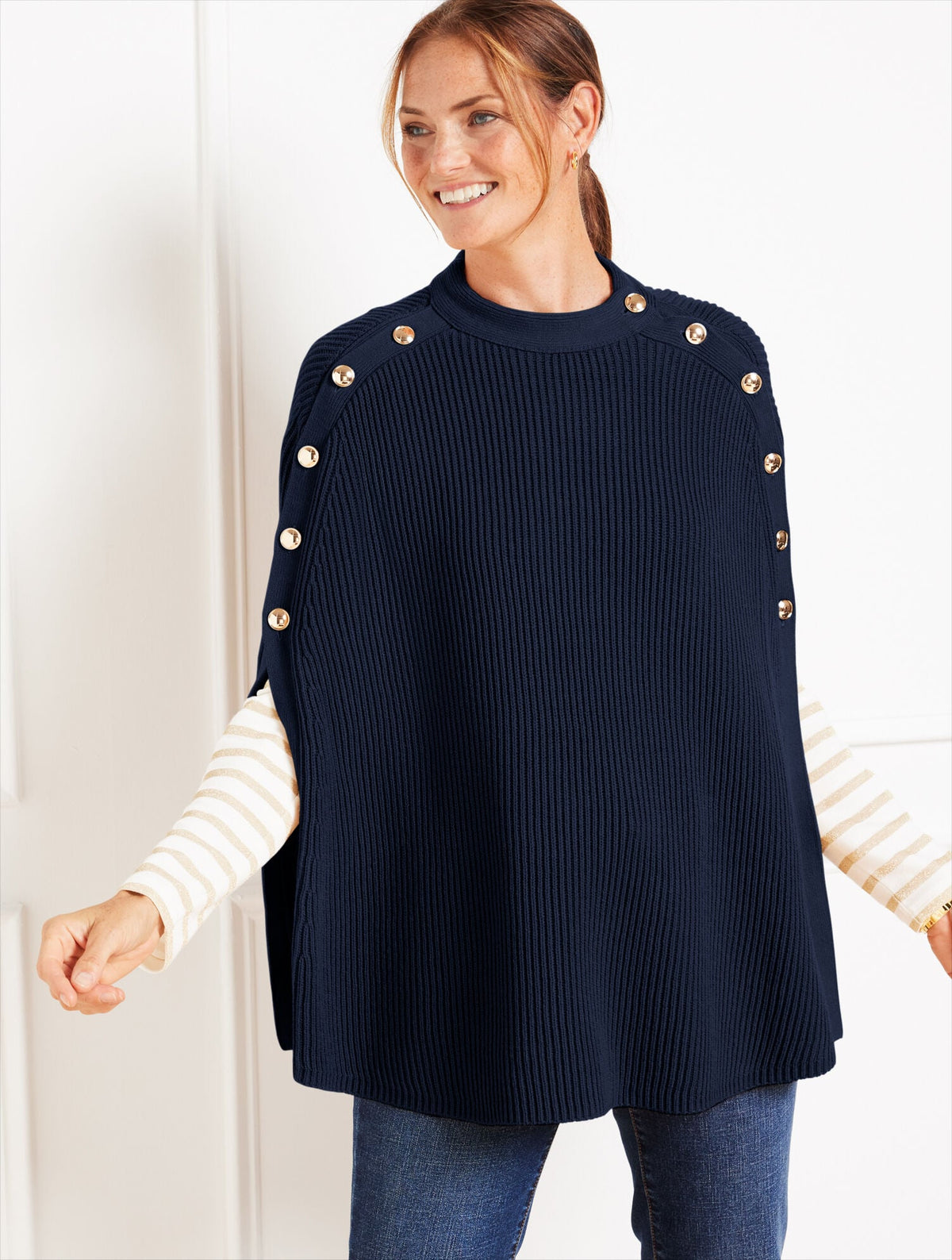 BUTTON PONCHO