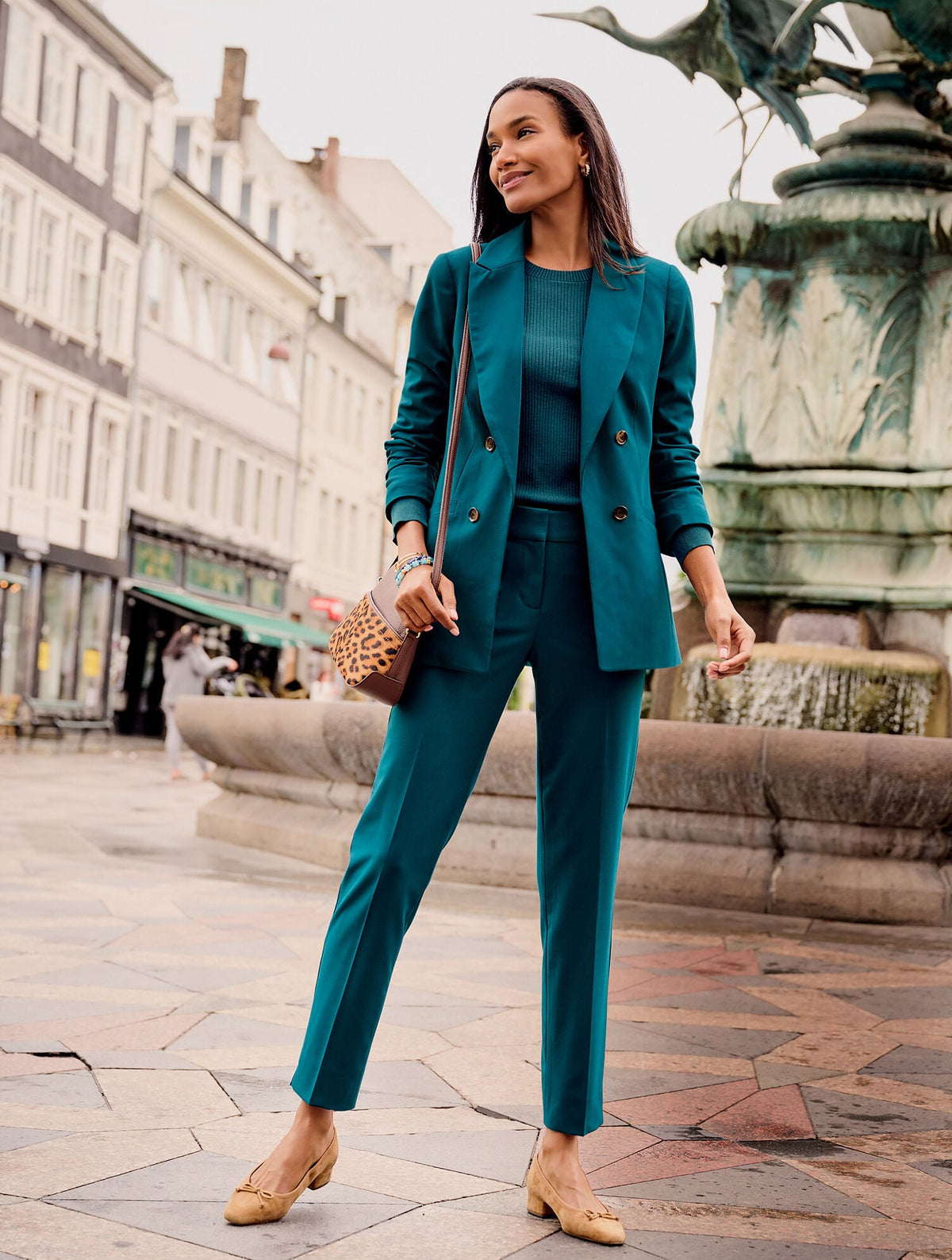 CITY TWILL OPEN FRONT BLAZER