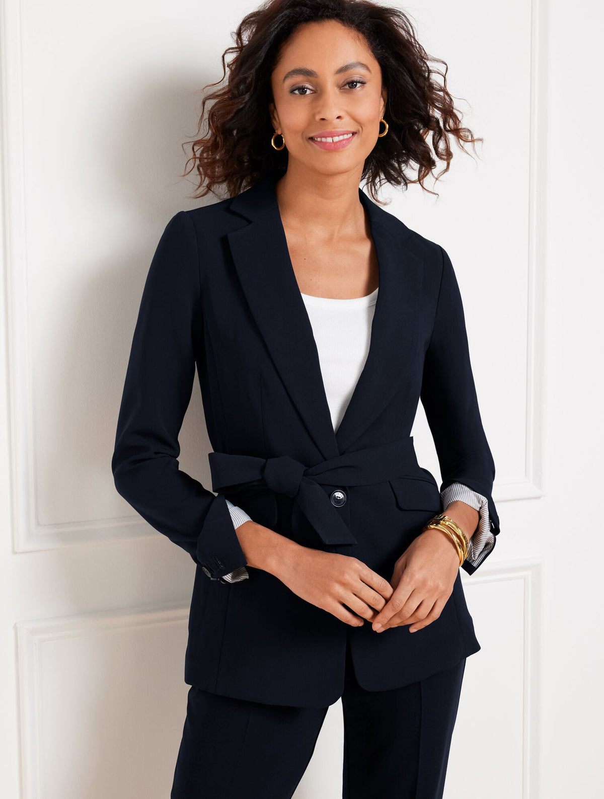 EASY TRAVEL TIE WAIST BLAZER