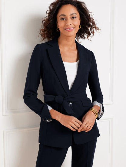 EASY TRAVEL TIE WAIST BLAZER