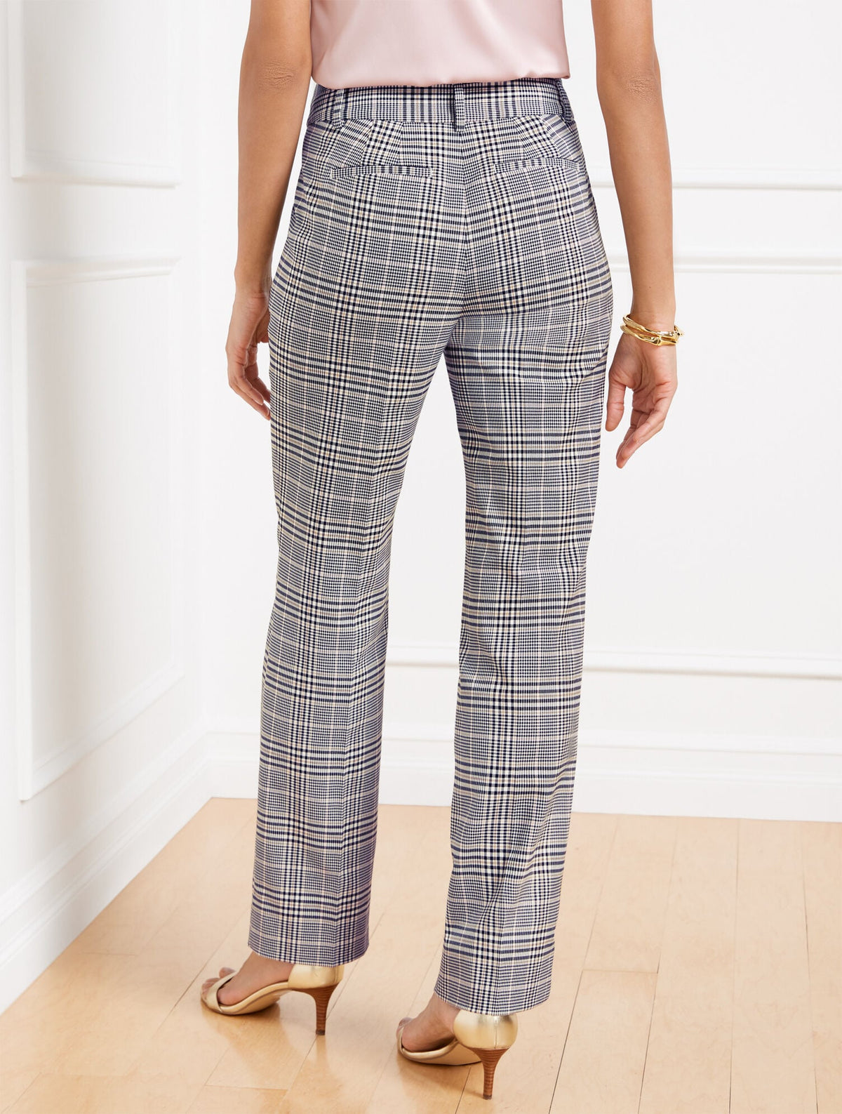 LAKE GLEN PLAID STRAIGHT LEG PANTS