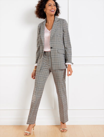 LAKE GLEN PLAID STRAIGHT LEG PANTS
