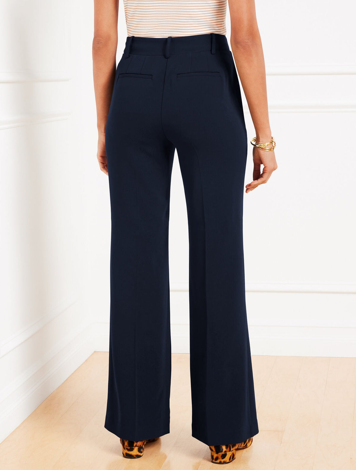 EASY TRAVEL FLARE LEG PANTS
