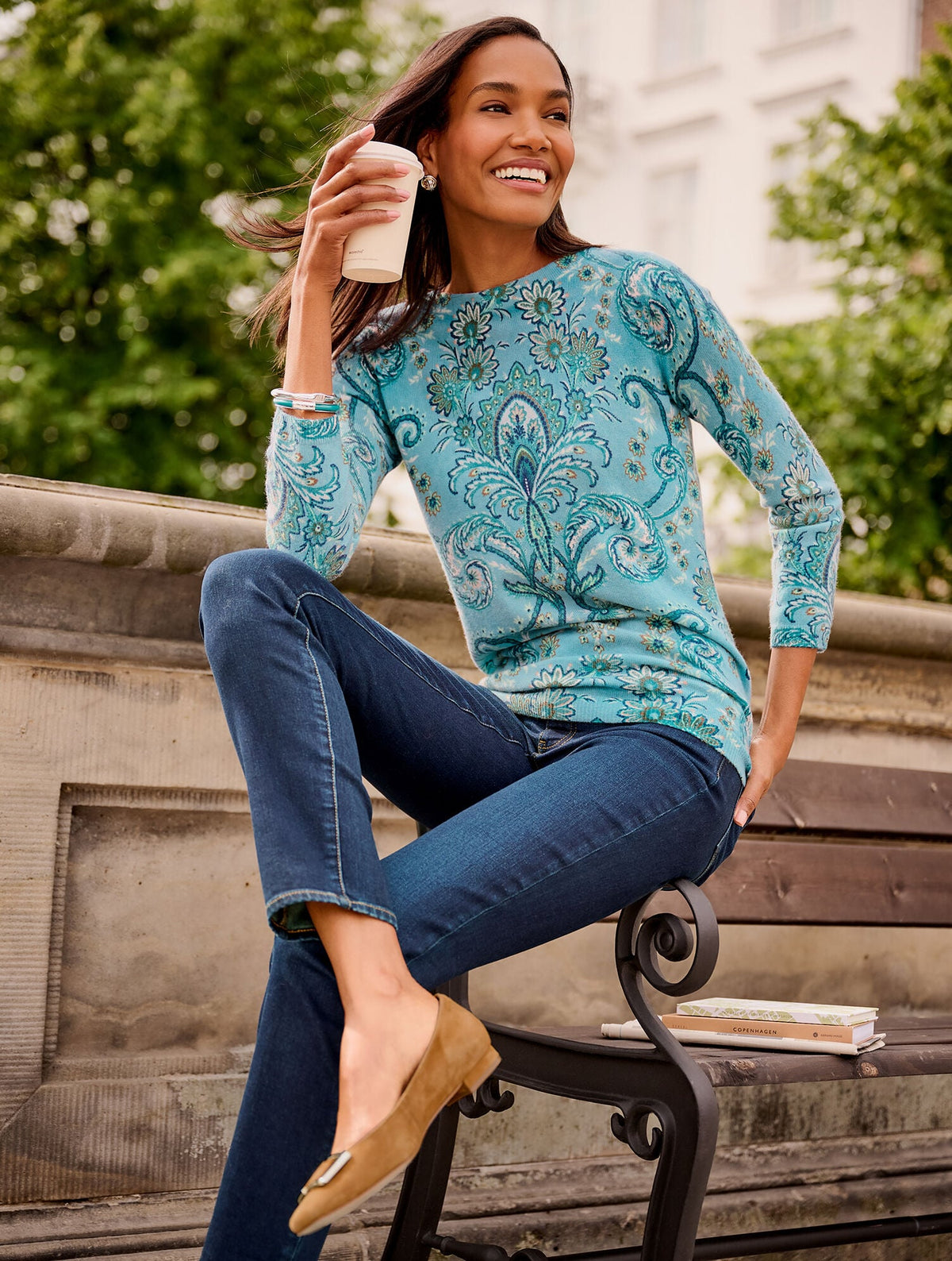 AUDREY CASHMERE SWEATER - IMPERIAL FLORAL