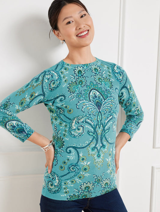 AUDREY CASHMERE SWEATER - IMPERIAL FLORAL