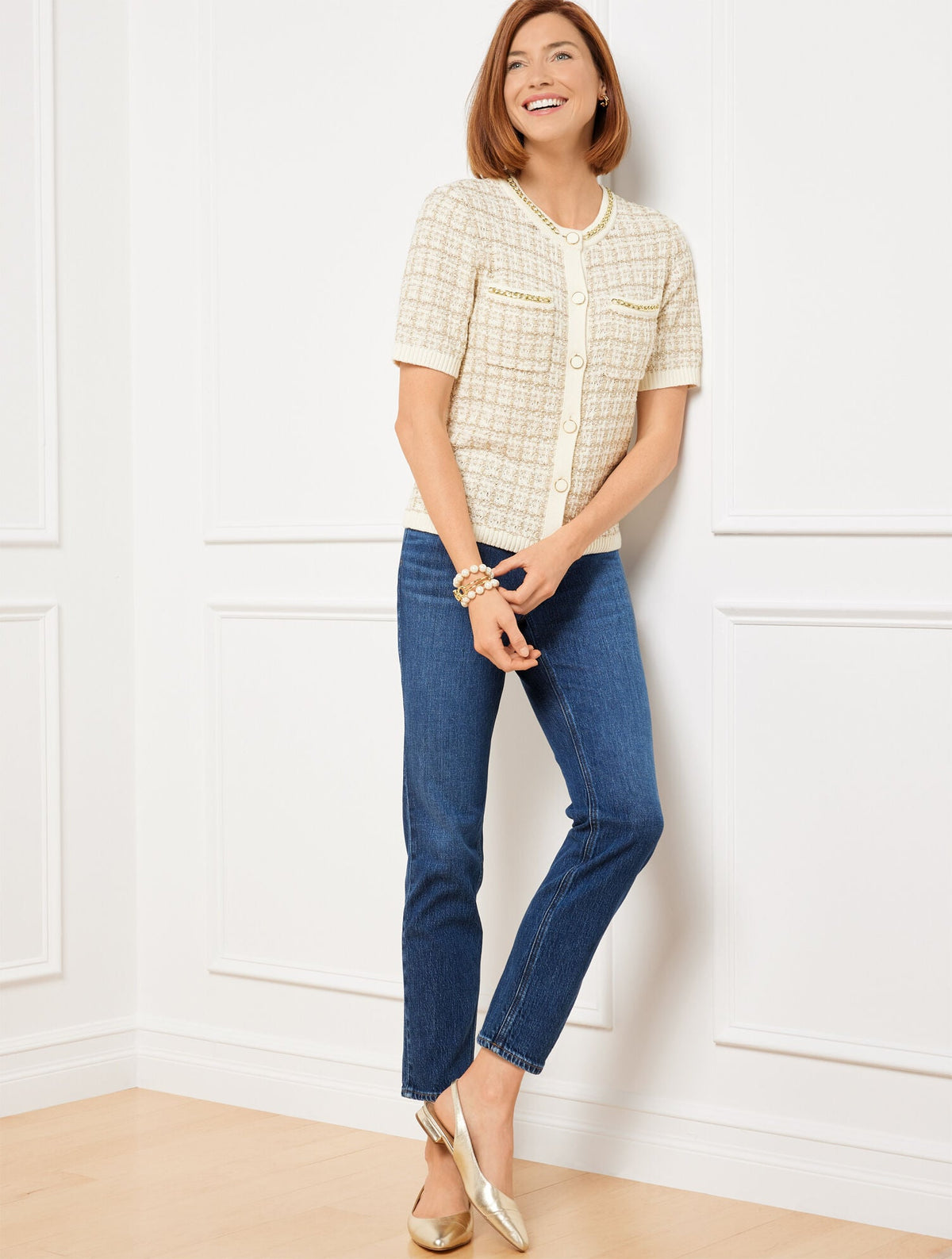 SLIM STRAIGHT ANKLE JEANS - BETTINA WASH