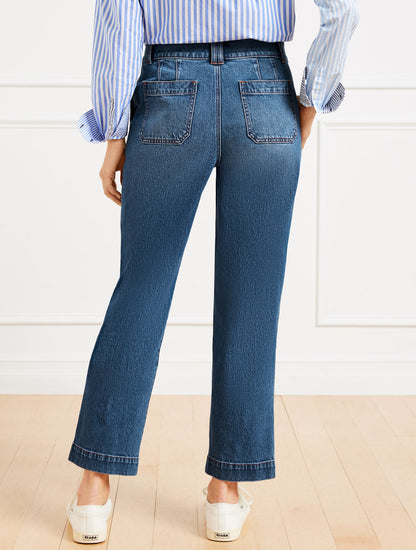 STRAIGHT ANKLE JEANS - SYDNEY WASH