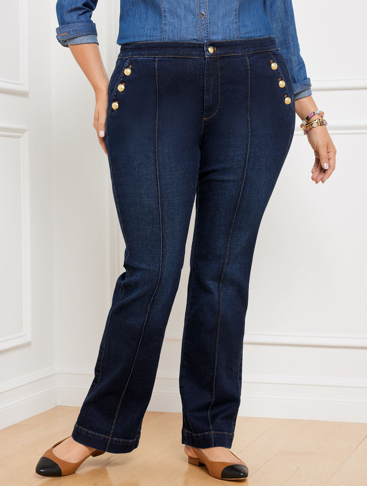 SAILOR FLARE LEG JEANS - LILLIA WASH