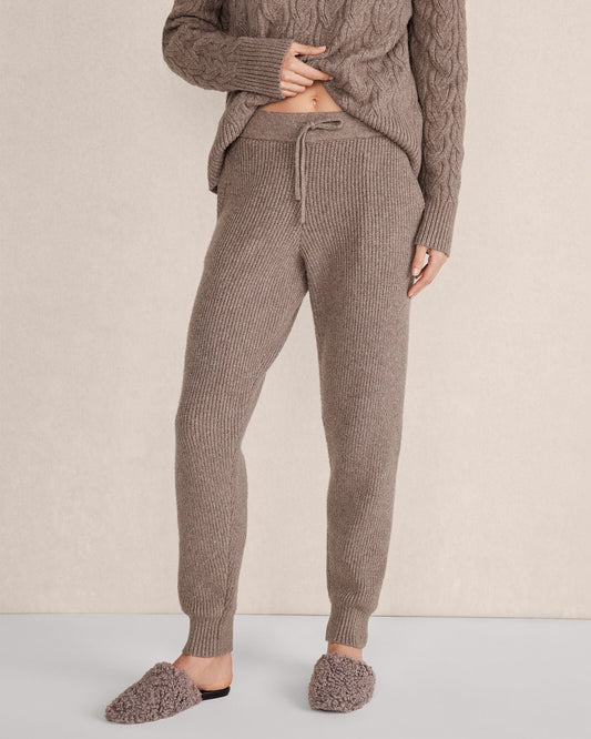 ORGANIC COTTON BLEND RIBBED JOGGERS
