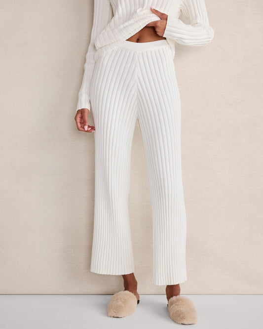 ORGANIC COTTON RIB KNIT PANTS