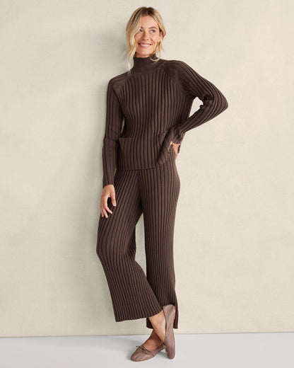 ORGANIC COTTON RIB KNIT PANTS