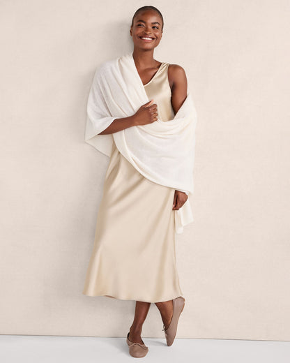 FLOWY BIAS CUT MIDI DRESS