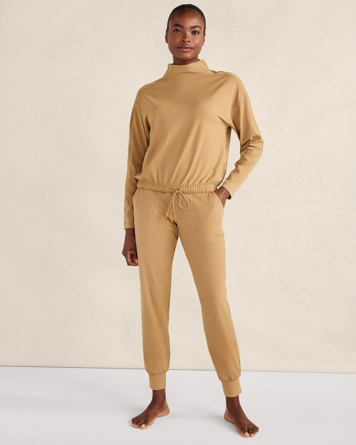 BALANCE FUNNEL-NECK PULLOVER