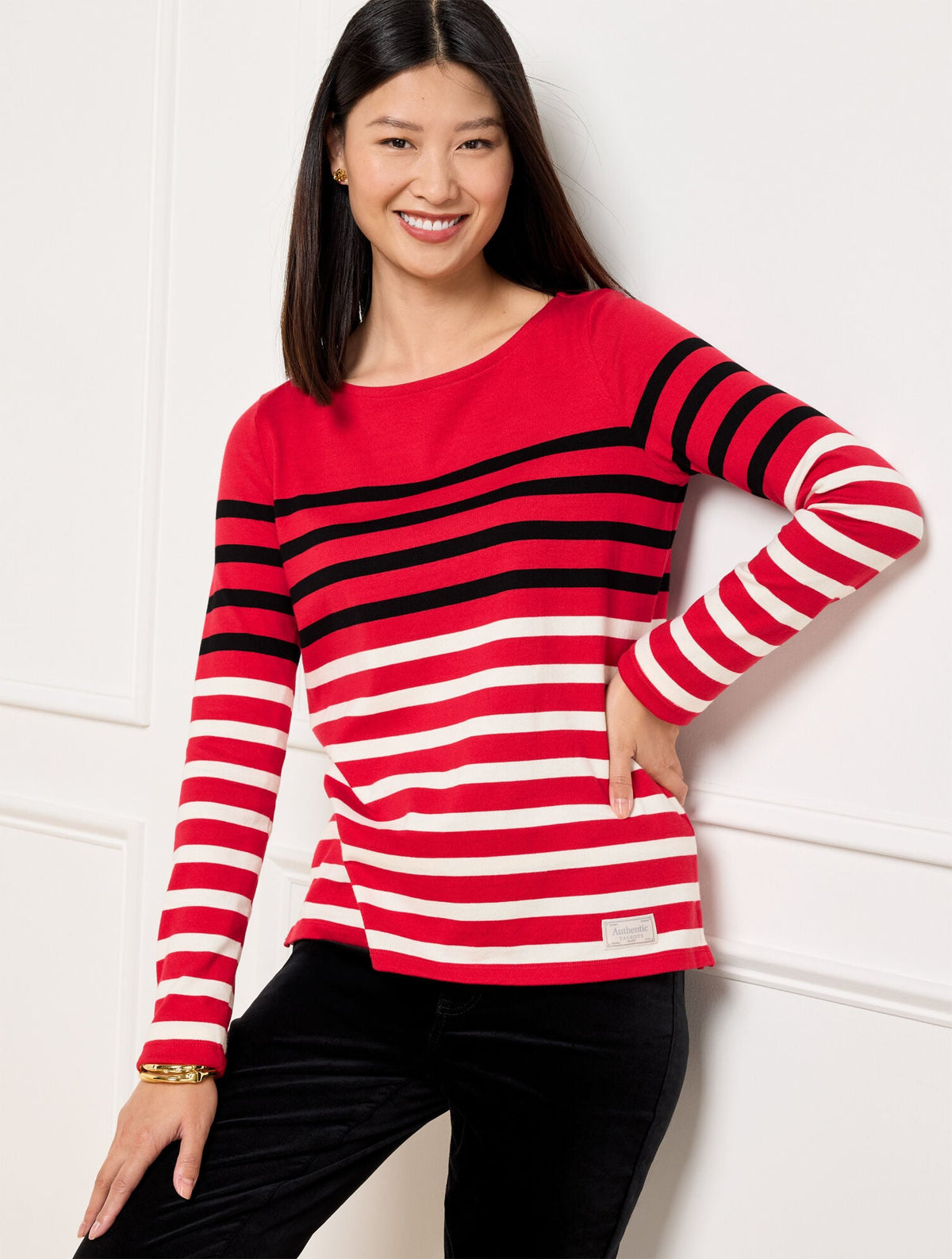 AUTHENTIC TALBOTS TEE - WONDERLAND STRIPE