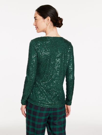 SEQUIN CREWNECK TEE